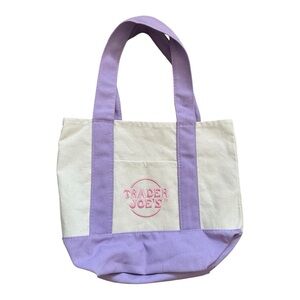 Trader Joe’s Purple and Cream Tote Bag
